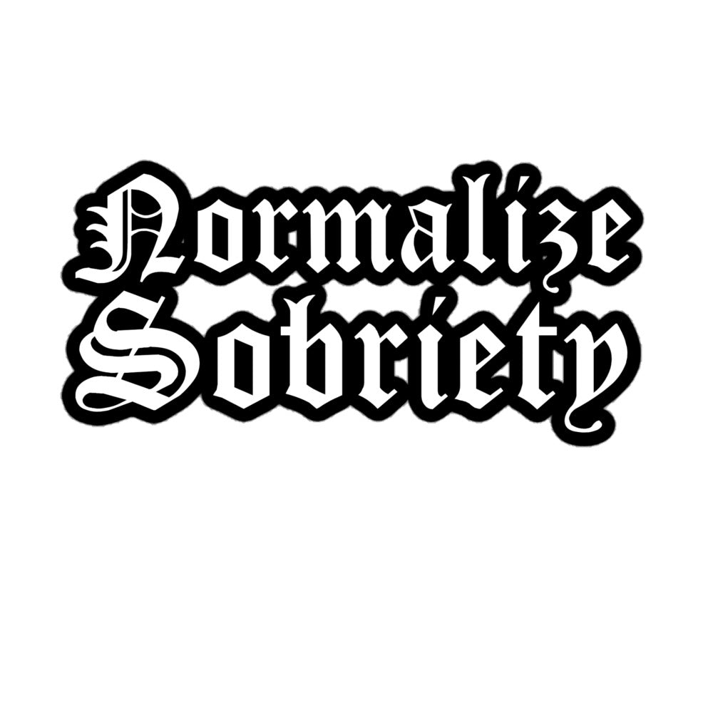 Normalize Sobriety AS White Stickers - Soberlands