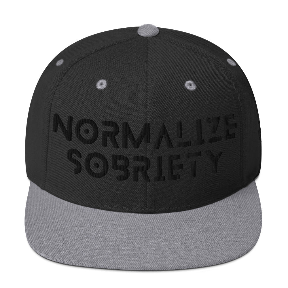 Normalize Sobriety BLACK Snapback - Soberlands