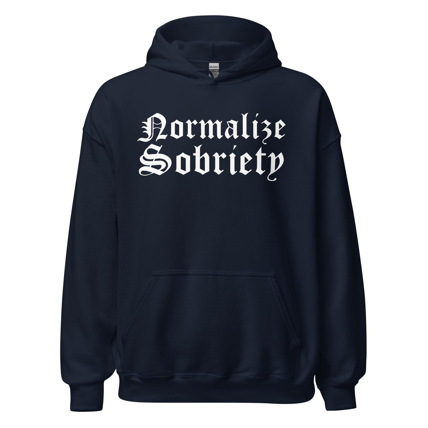 Normalize Sobriety (front print) Hoodie - Soberlands