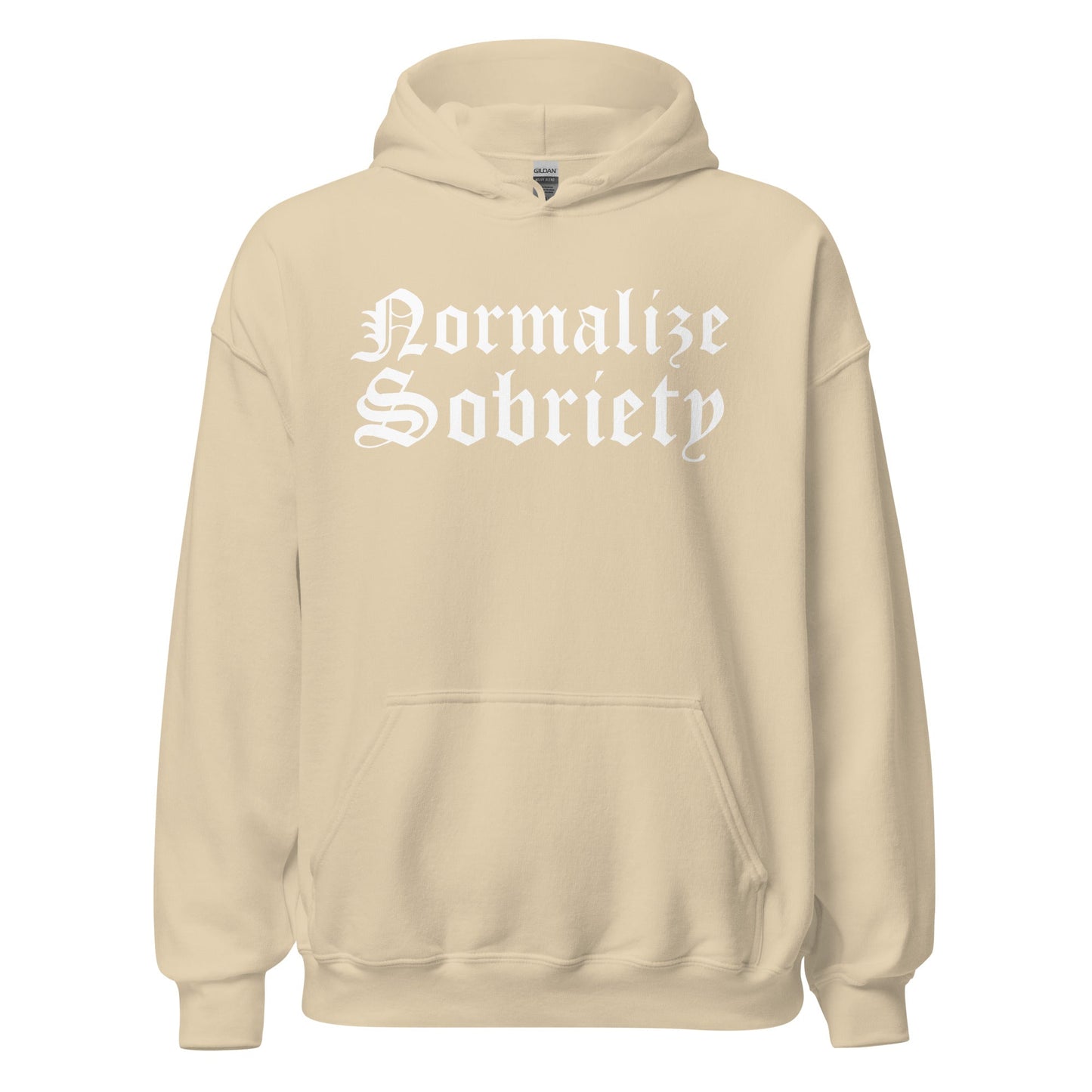 Normalize Sobriety (front print) Hoodie - Soberlands