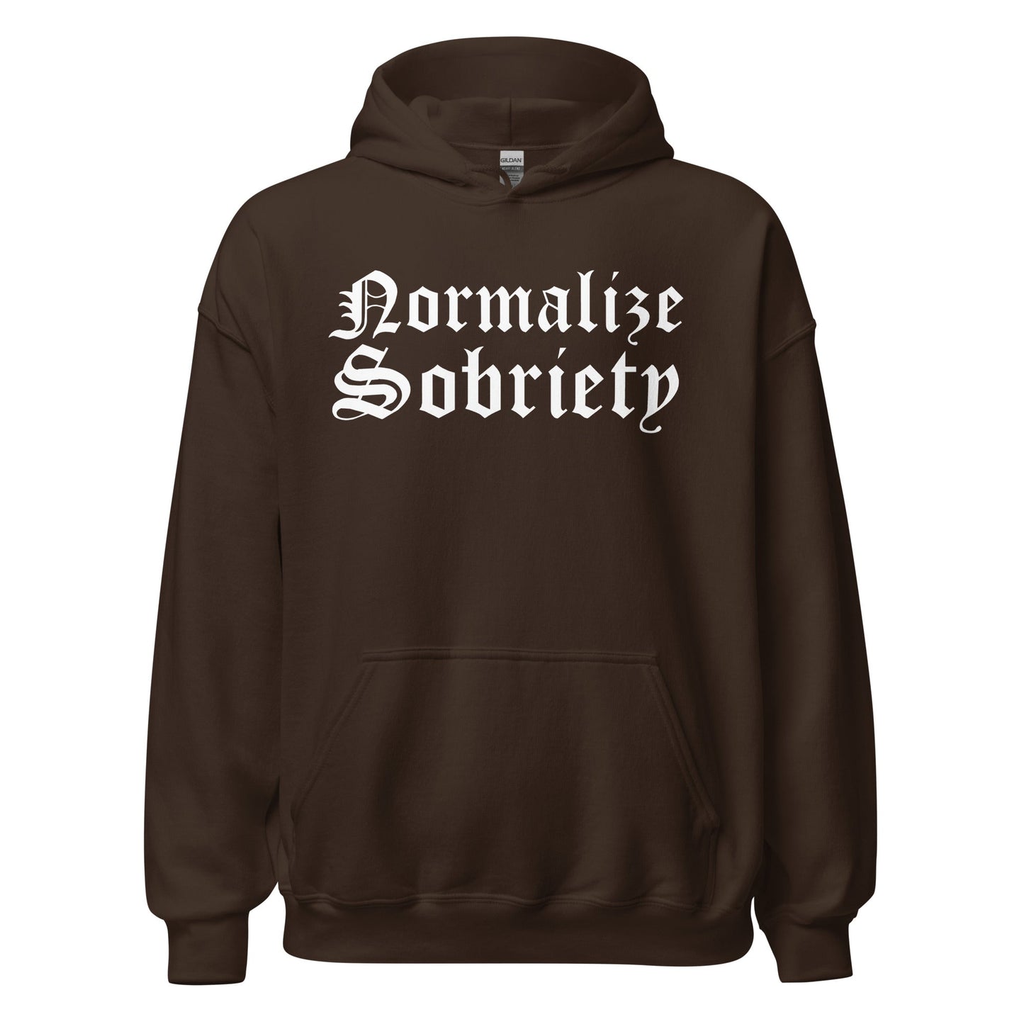 Normalize Sobriety (front print) Hoodie - Soberlands