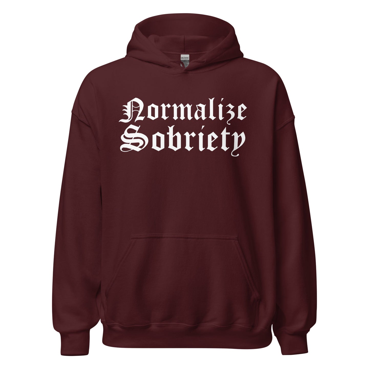 Normalize Sobriety (front print) Hoodie - Soberlands