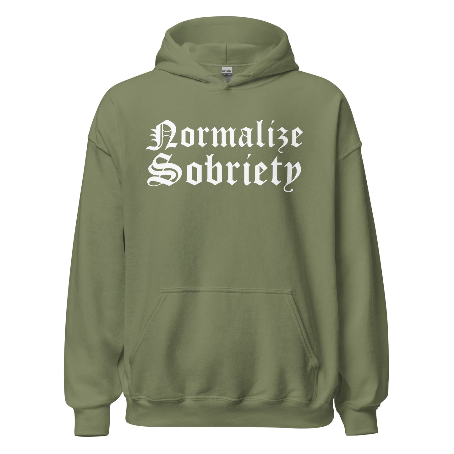 Normalize Sobriety (front print) Hoodie - Soberlands