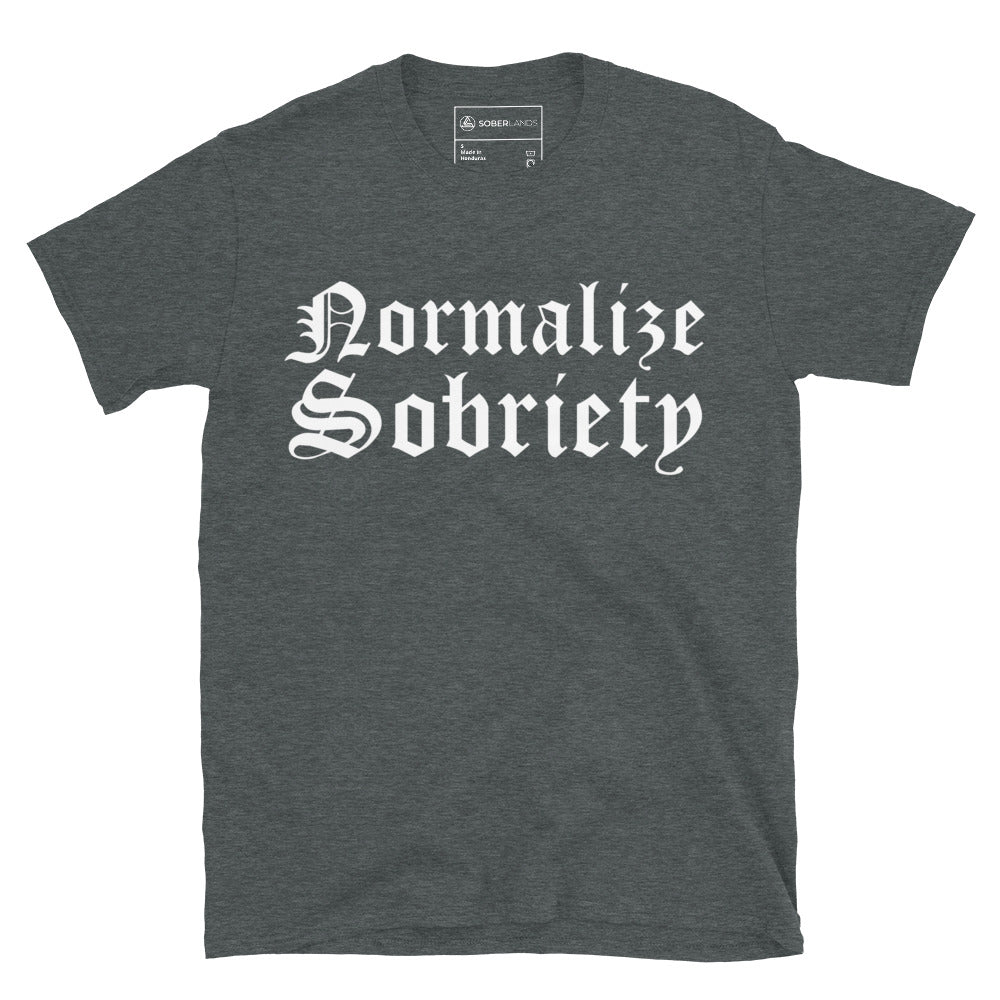 Normalize Sobriety (Front Print) Tee - Soberlands