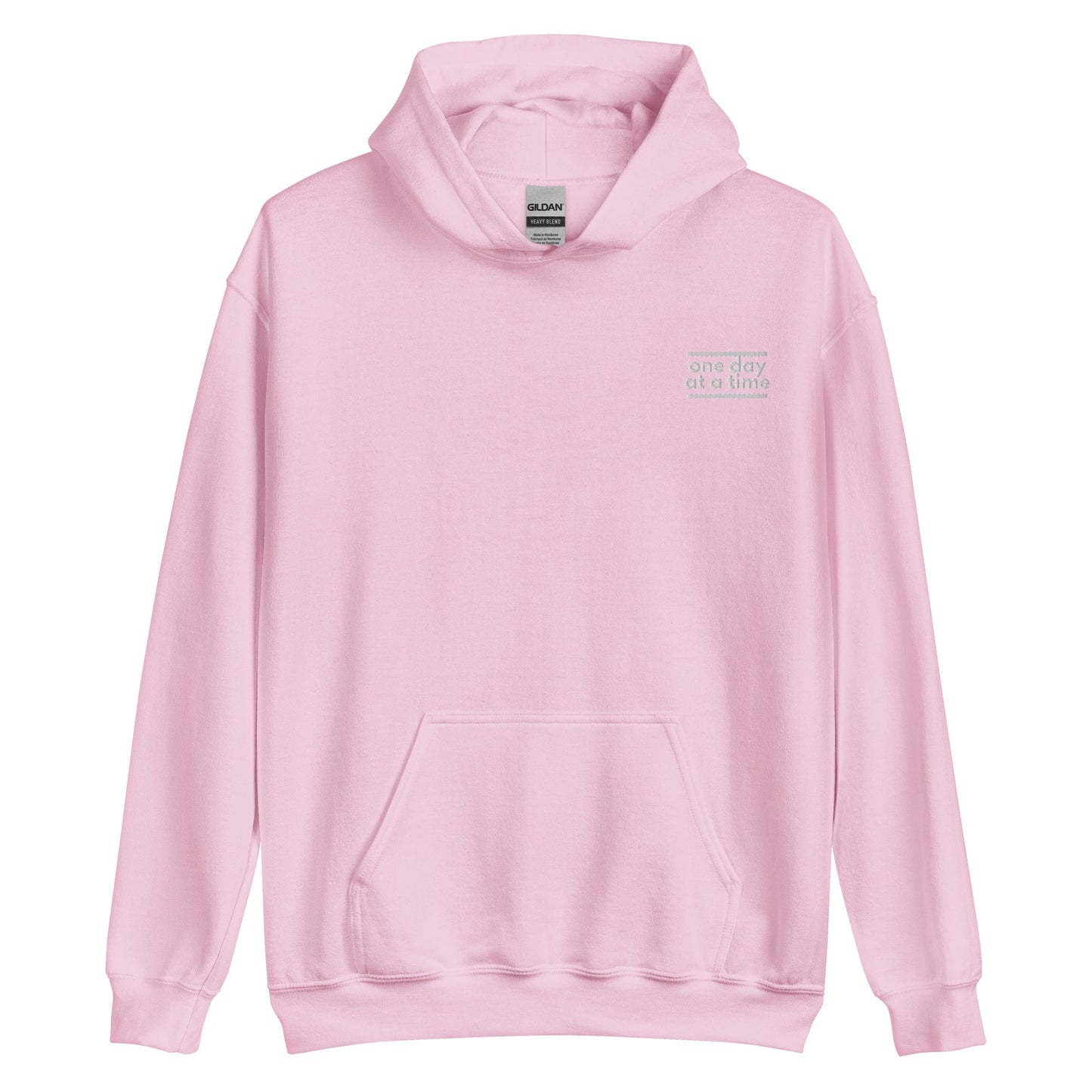 One Day At A Time Embroidered Hoodie - Soberlands