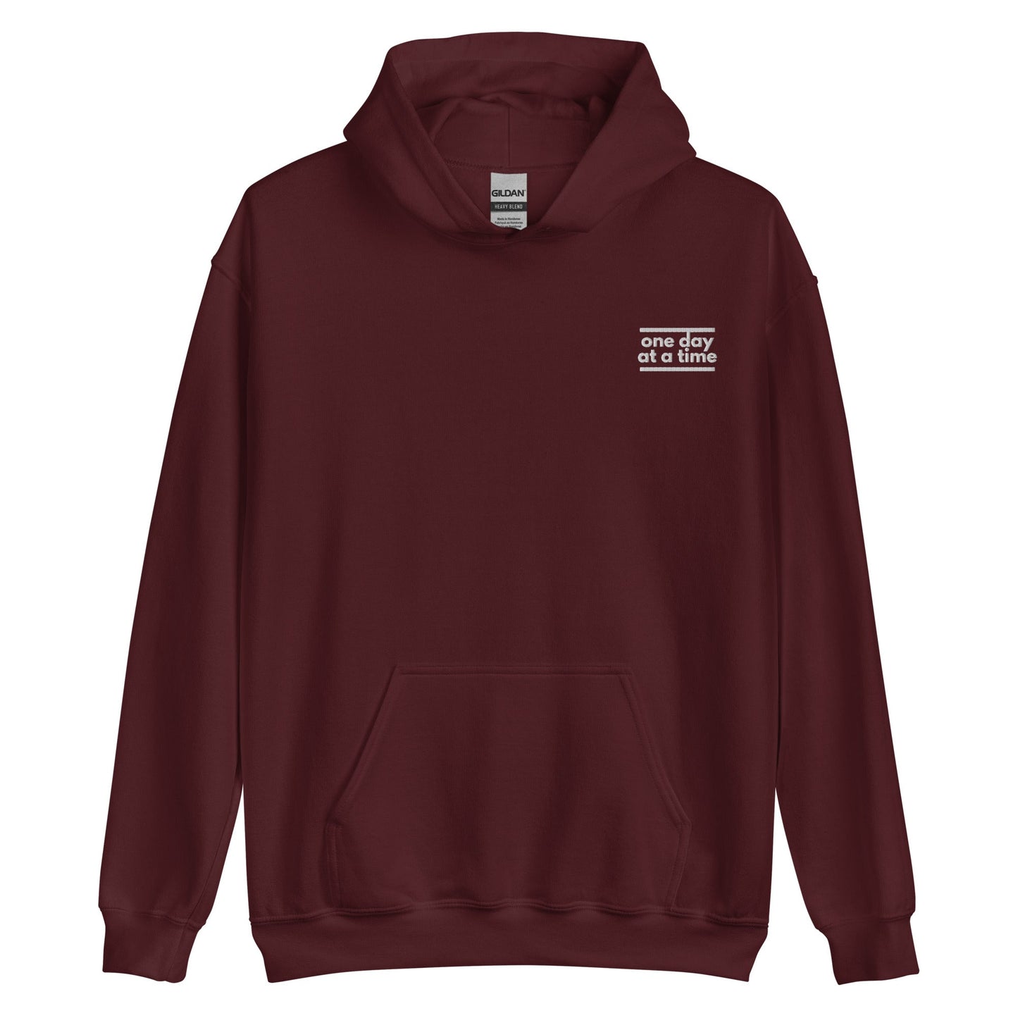 One Day At A Time Embroidered Hoodie - Soberlands