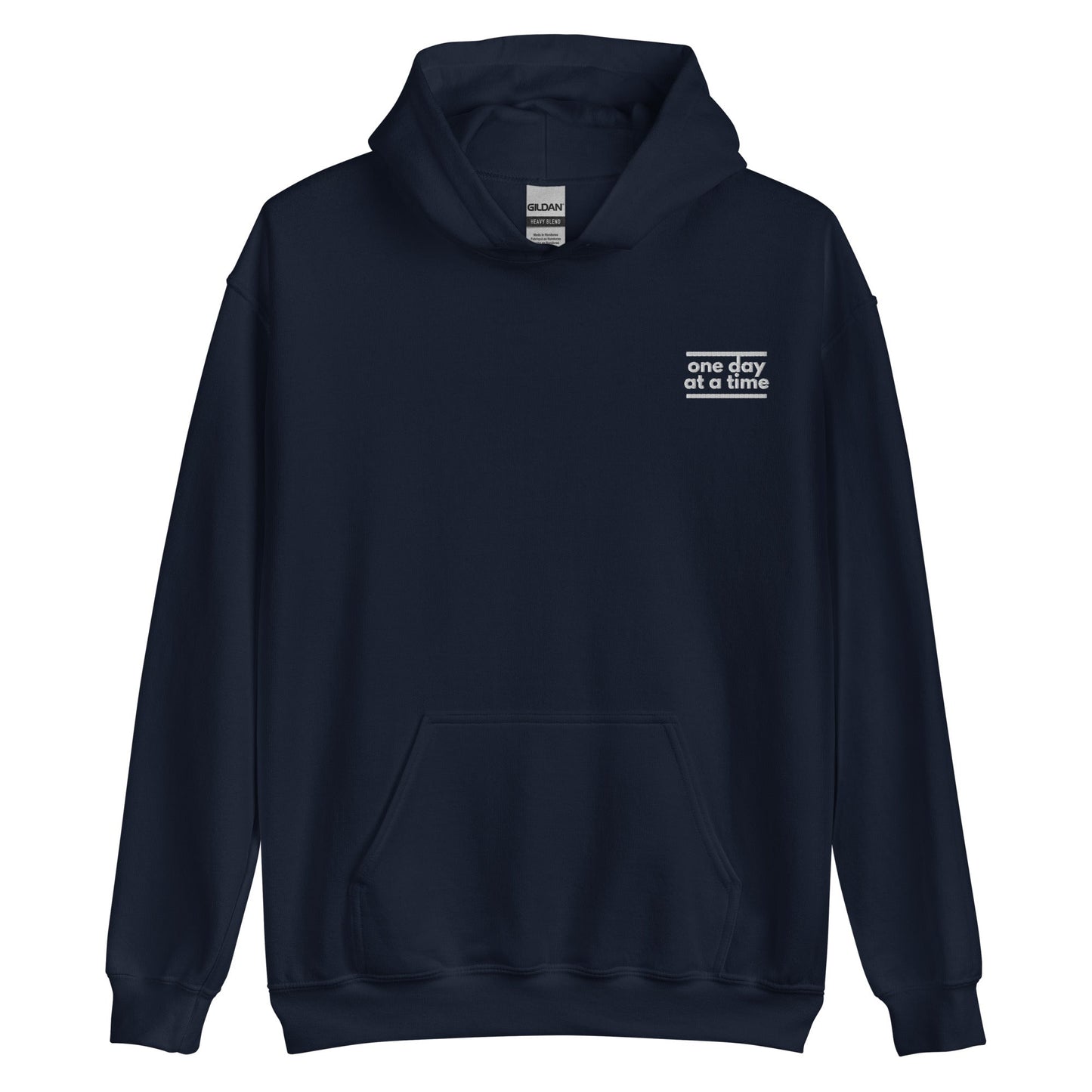 One Day At A Time Embroidered Hoodie - Soberlands