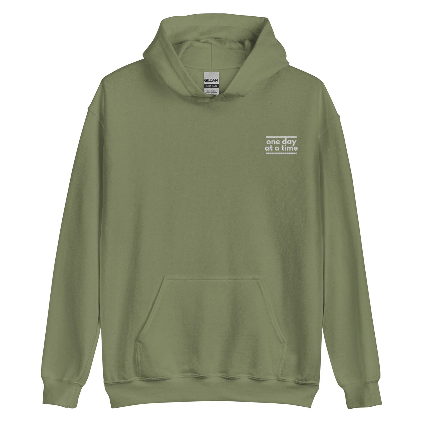 One Day At A Time Embroidered Hoodie - Soberlands