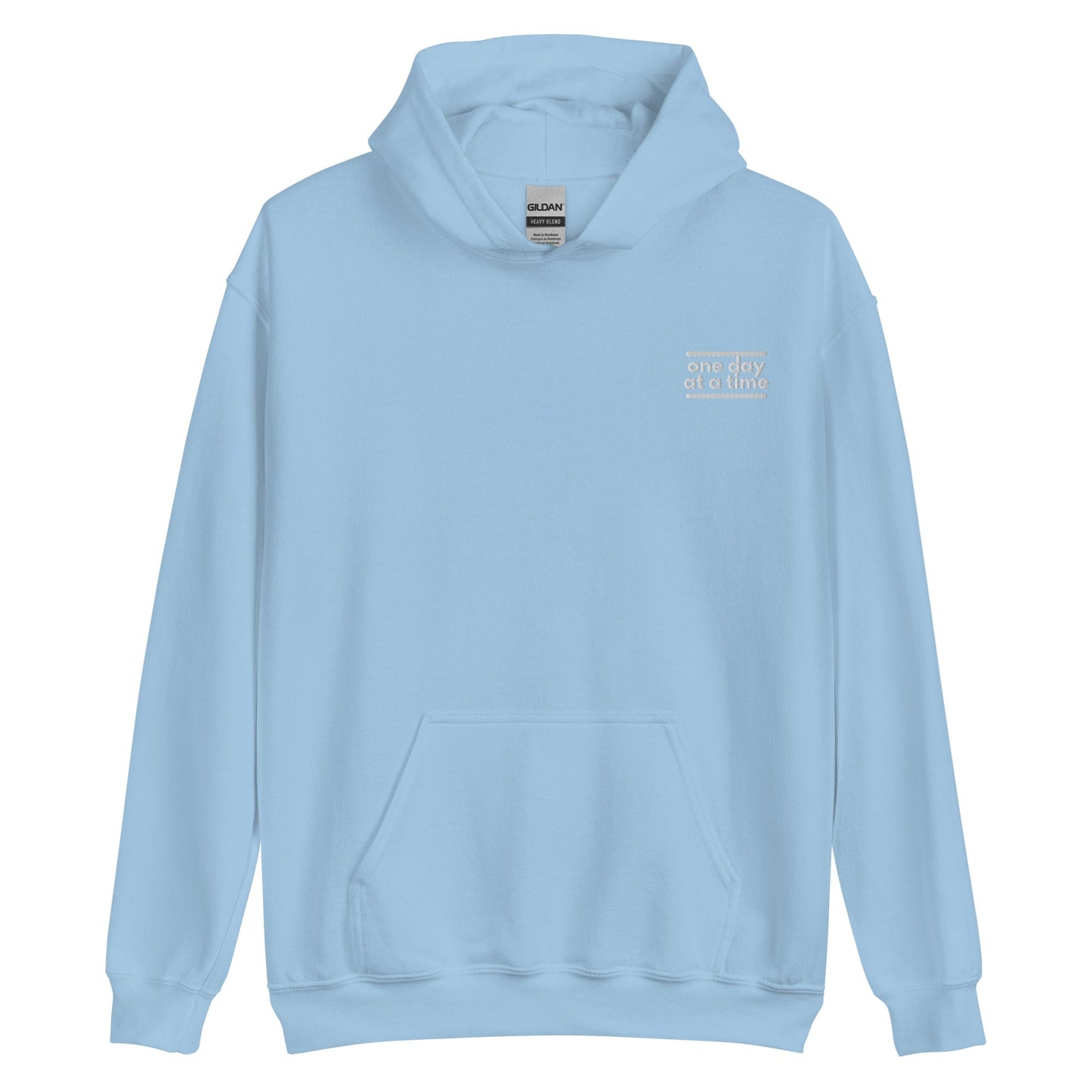 One Day At A Time Embroidered Hoodie - Soberlands