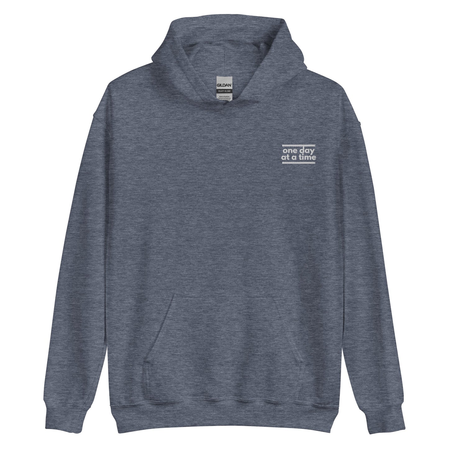 One Day At A Time Embroidered Hoodie - Soberlands
