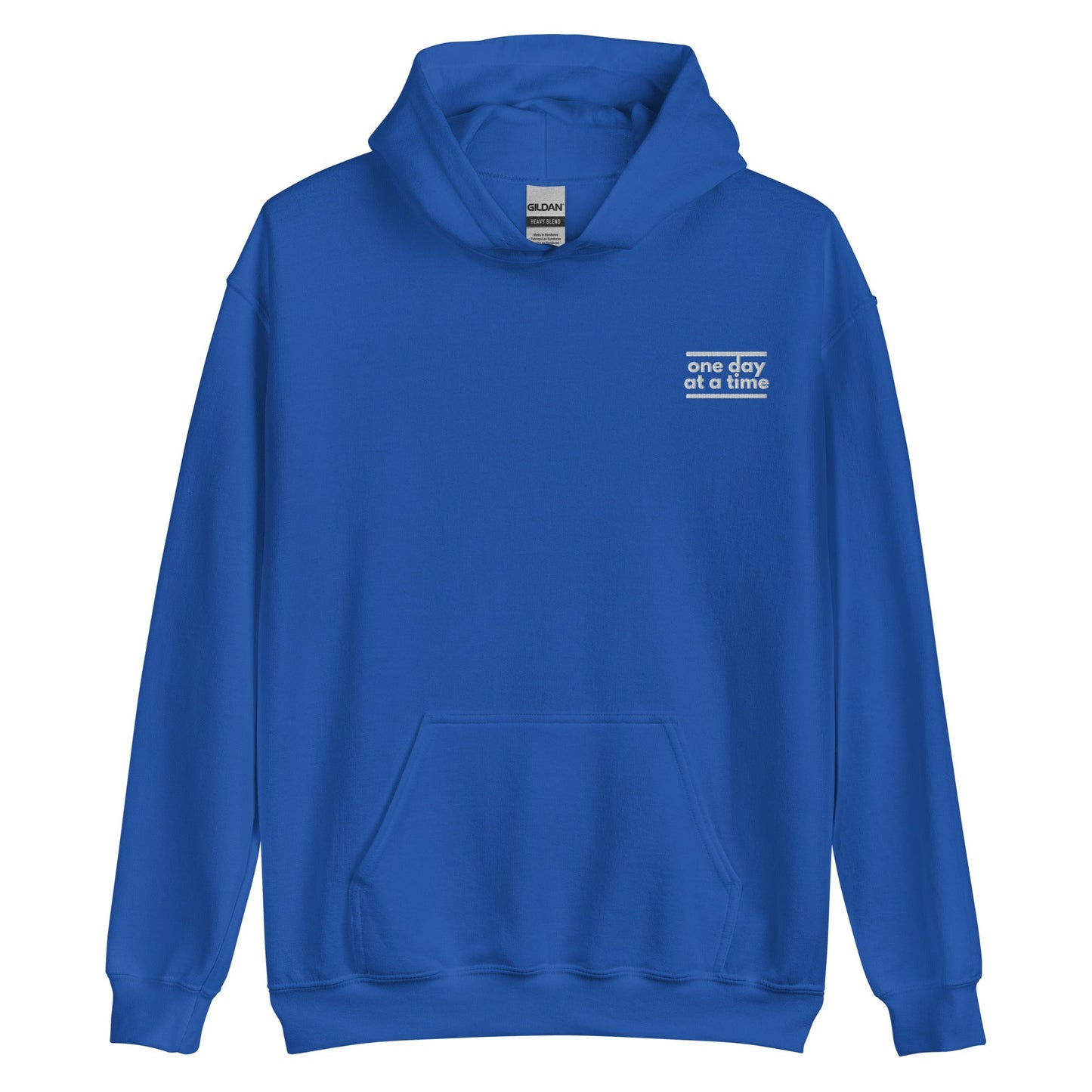 One Day At A Time Embroidered Hoodie - Soberlands