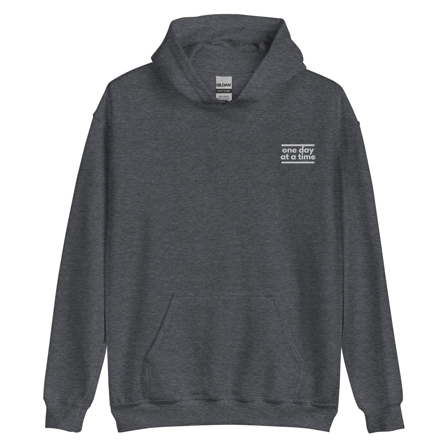 One Day At A Time Embroidered Hoodie - Soberlands
