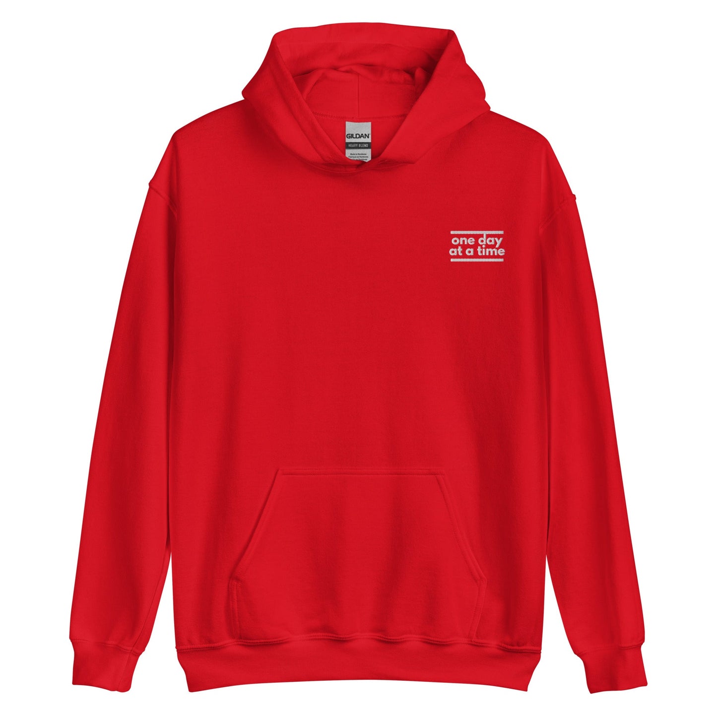 One Day At A Time Embroidered Hoodie - Soberlands