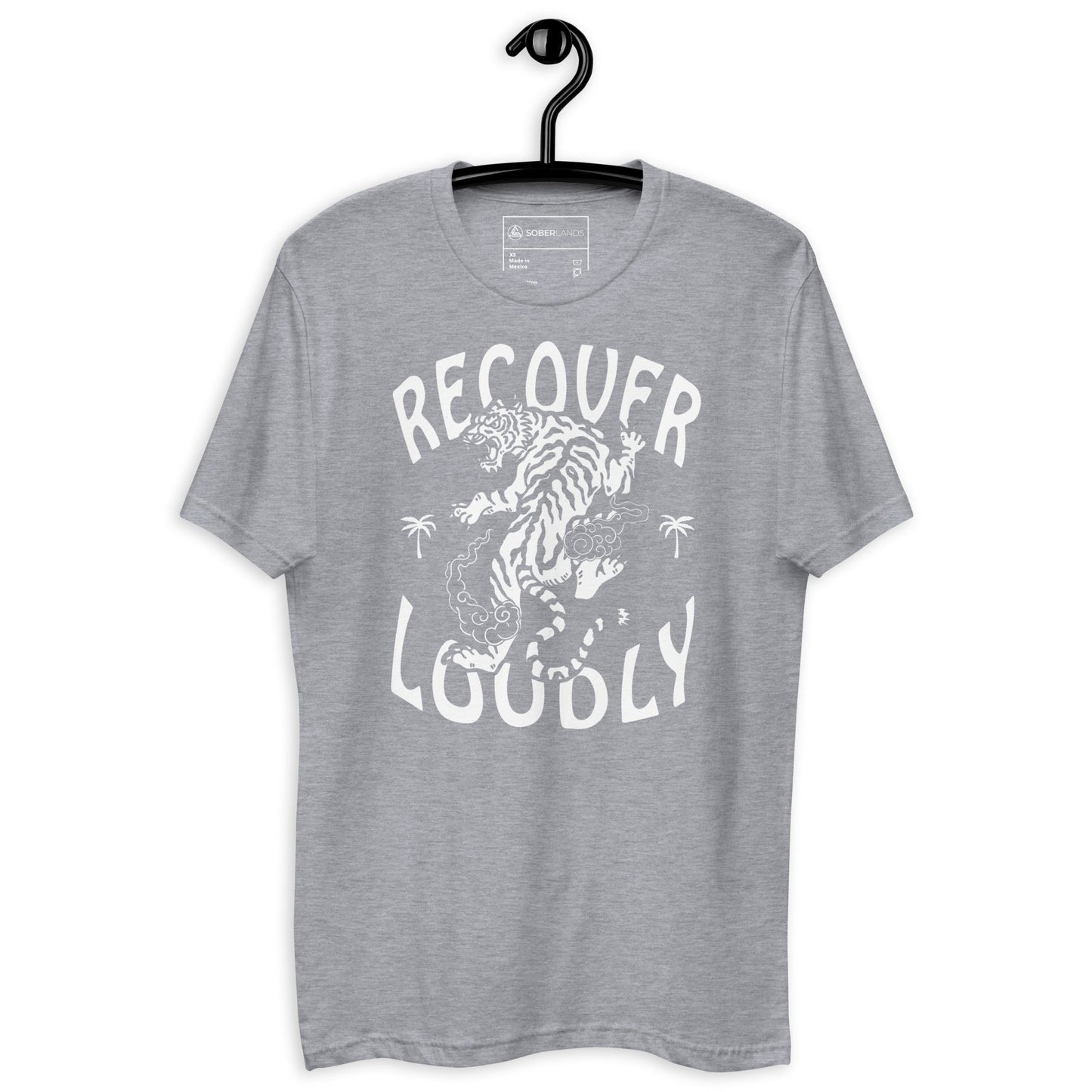 Recover Loudly Men's Fitted Tee - Soberlands