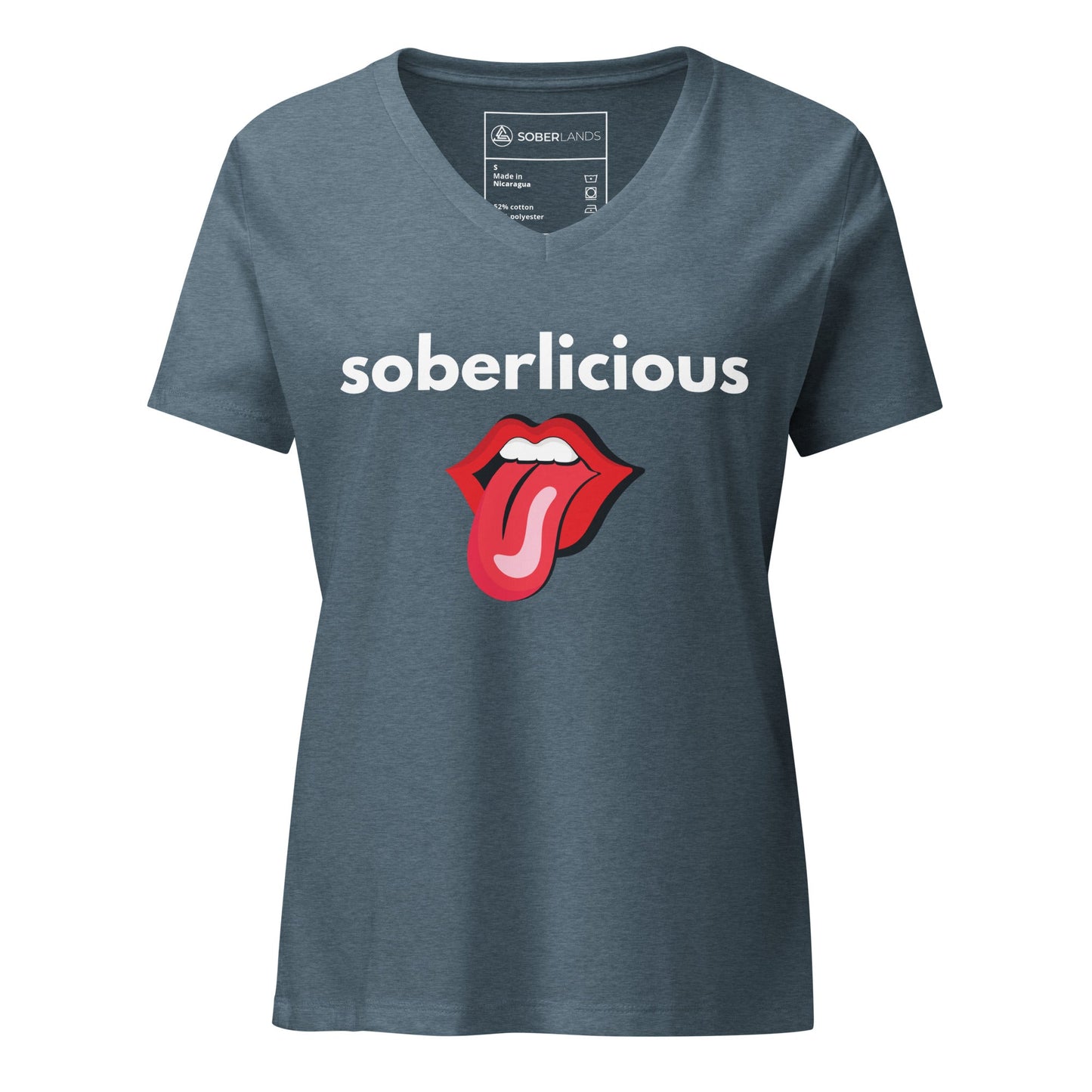 Soberlicious Women’s V - neck Tee - Soberlands