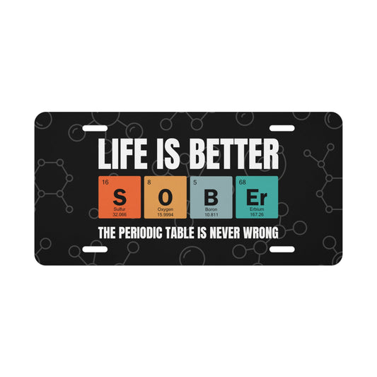 Chemistry License Plate - Soberlands