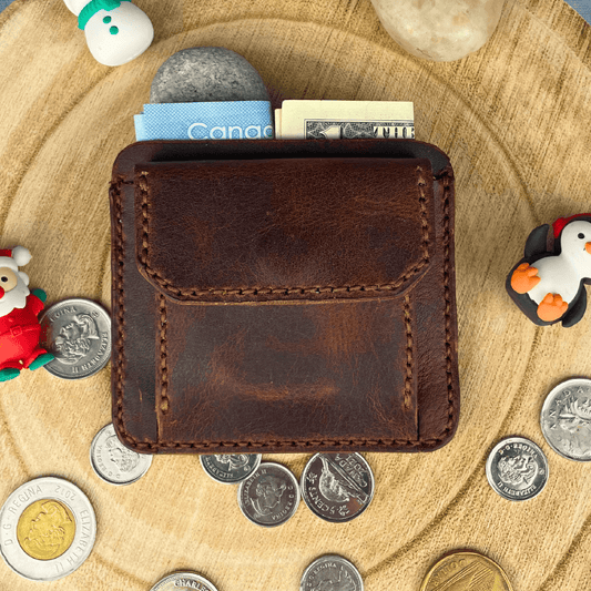Handmade Leather Wallet (Brown) - Soberlands