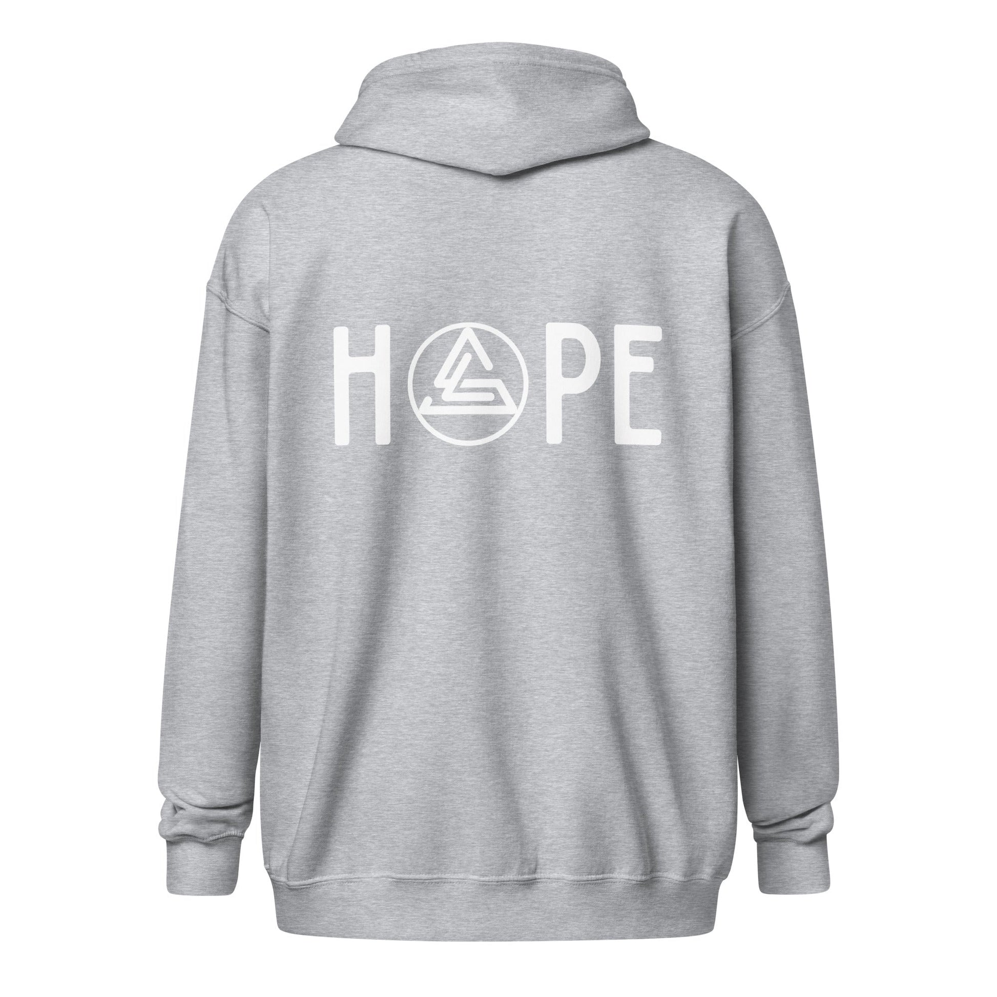 HOPE (back print) Zip Hoodie - Soberlands