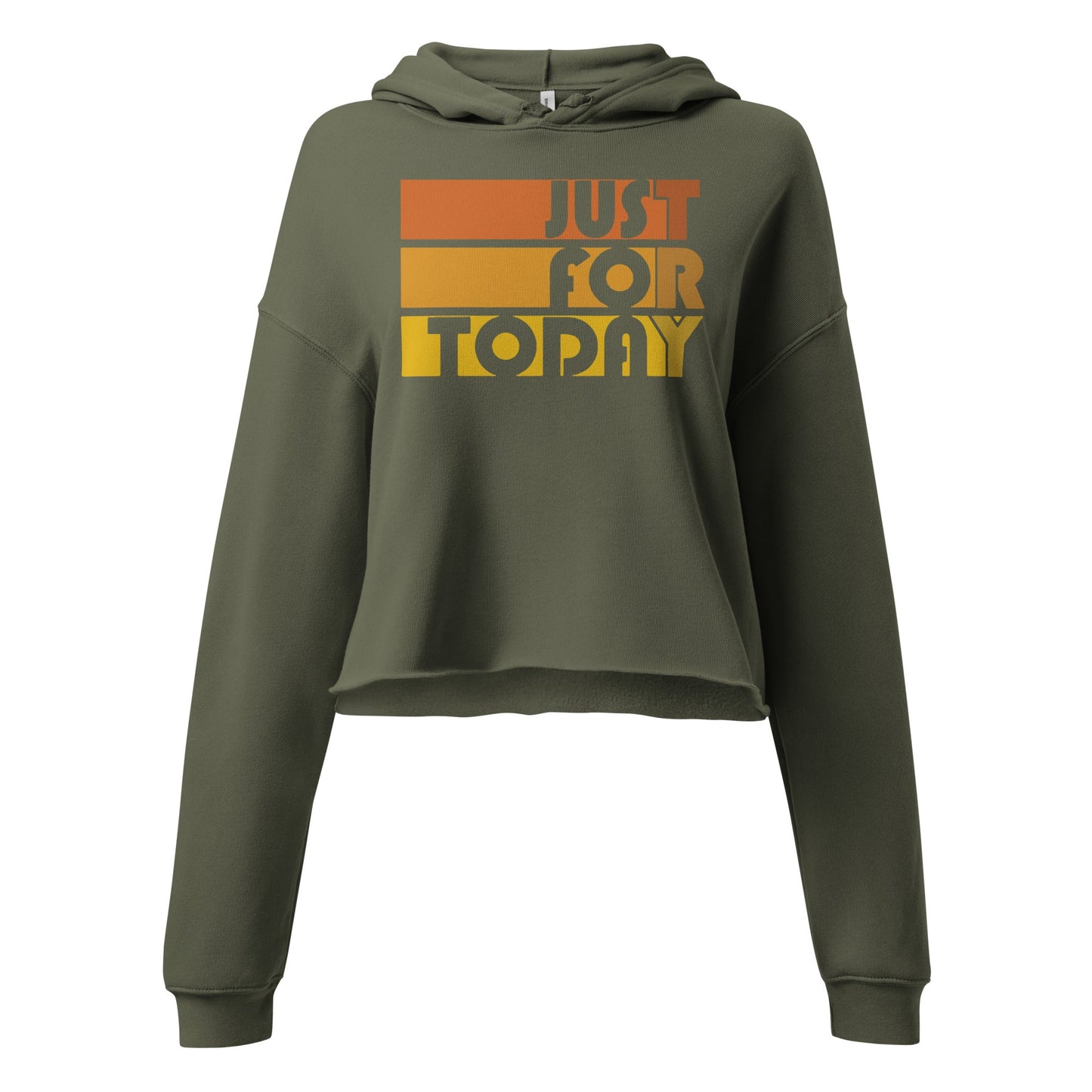 Just For Today Crop Hoodie - Soberlands
