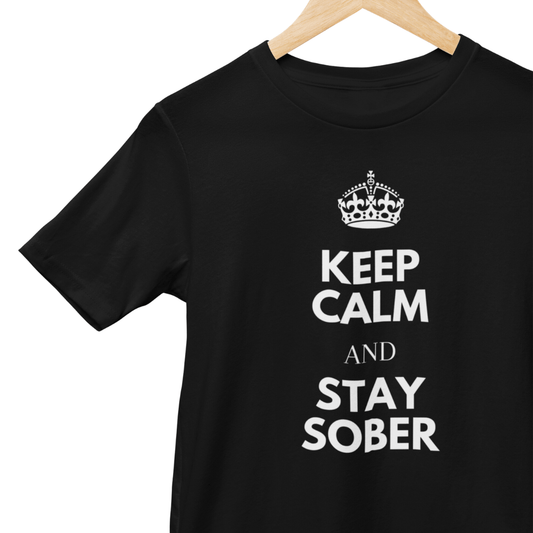 Keep Calm & Stay Sober Tee - Soberlands