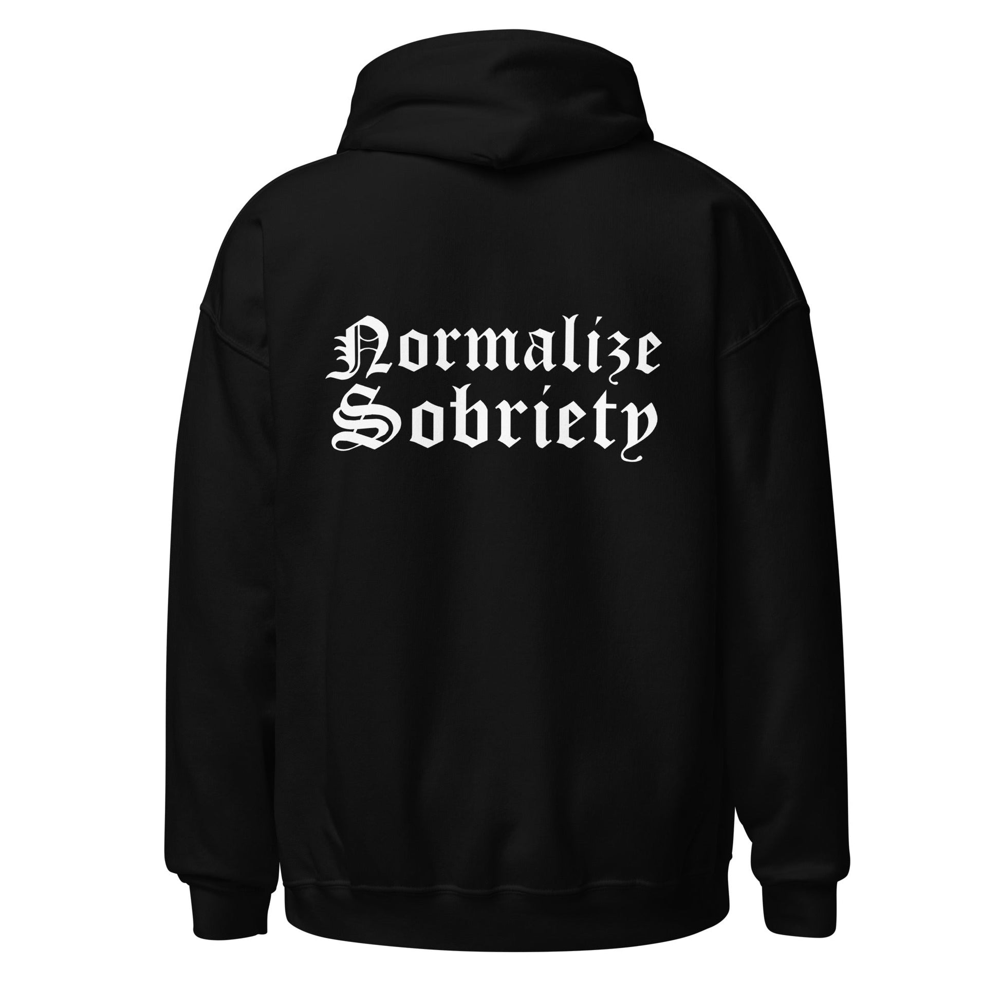 Normalize Sobriety (back print) Hoodie - Soberlands