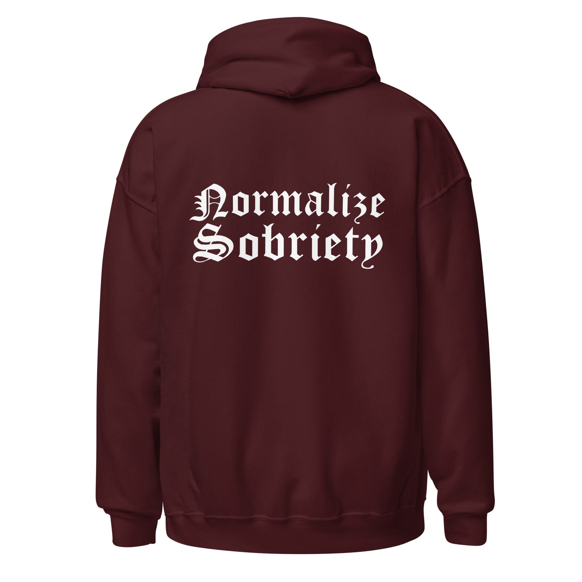 Normalize Sobriety (back print) Hoodie - Soberlands