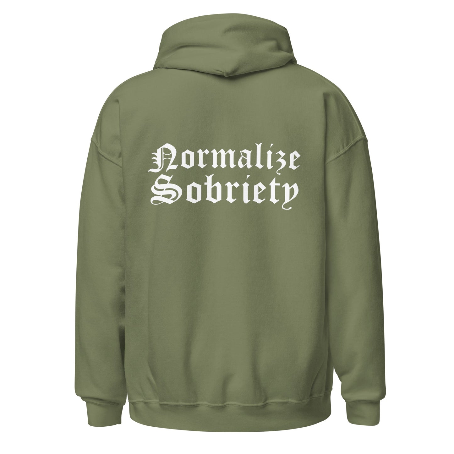 Normalize Sobriety (back print) Hoodie - Soberlands