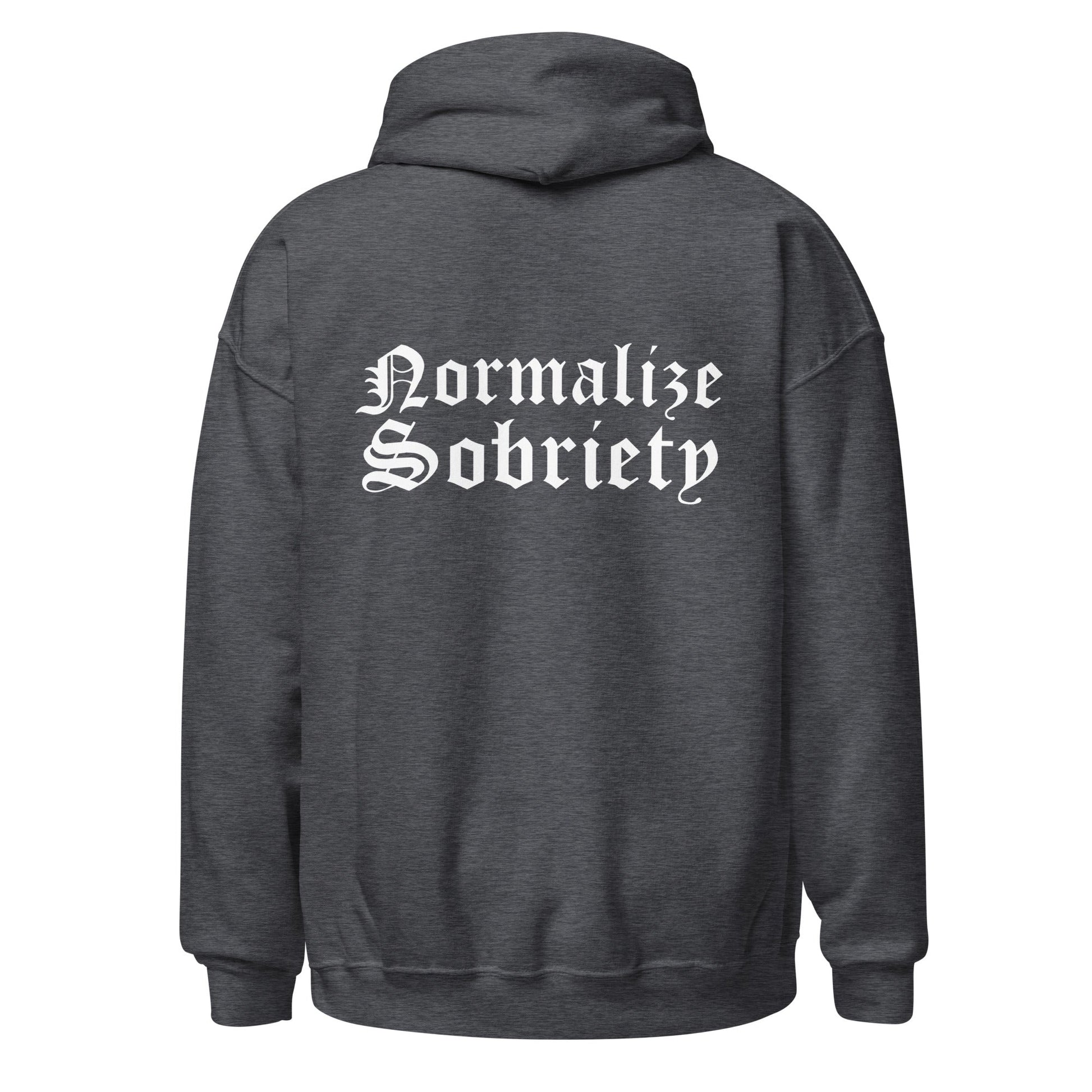 Normalize Sobriety (back print) Hoodie - Soberlands