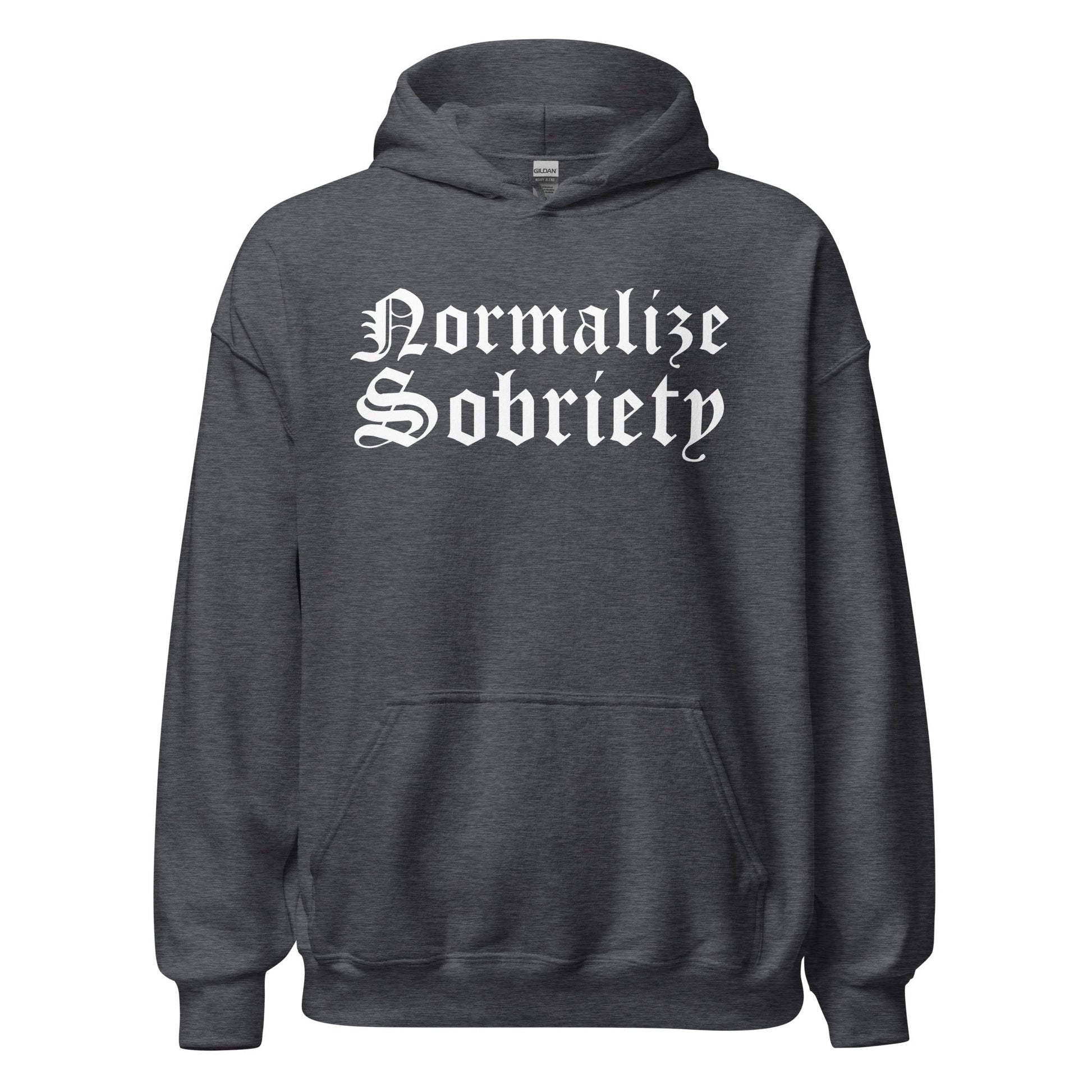 Normalize Sobriety (front print) Hoodie - Soberlands