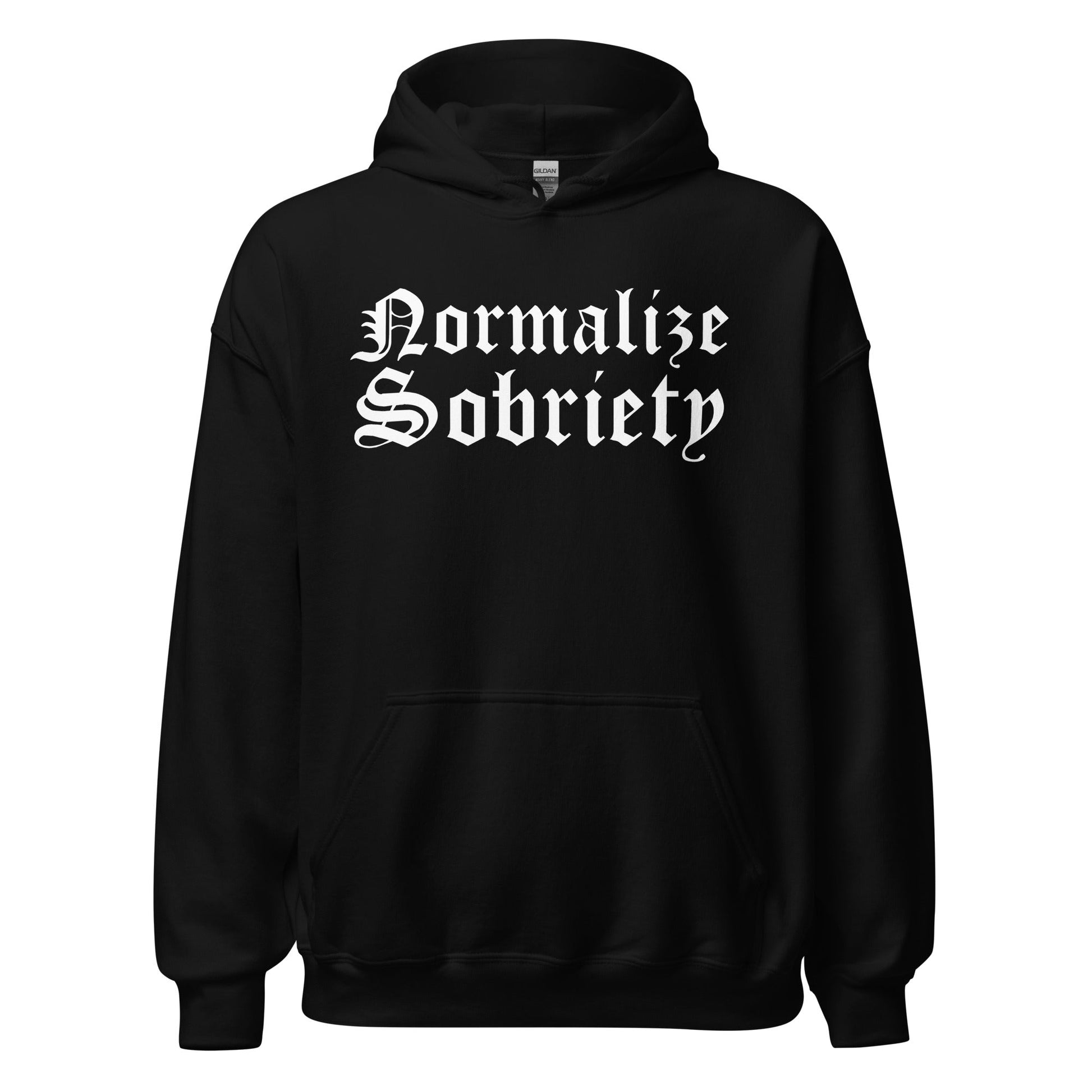 Normalize Sobriety (front print) Hoodie - Soberlands