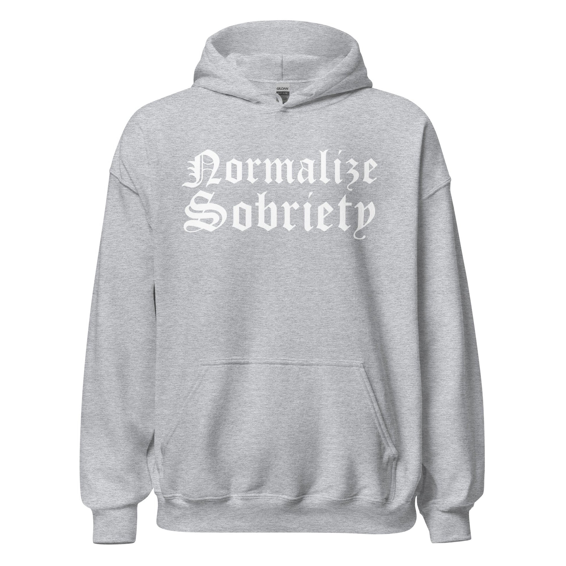 Normalize Sobriety (front print) Hoodie - Soberlands