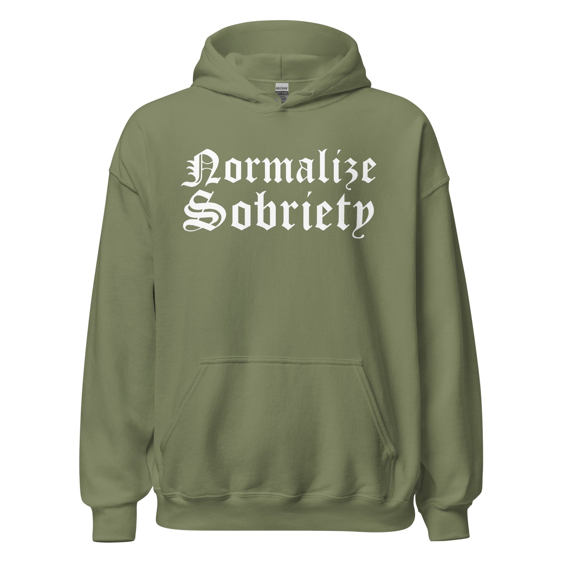 Normalize Sobriety (front print) Hoodie - Soberlands