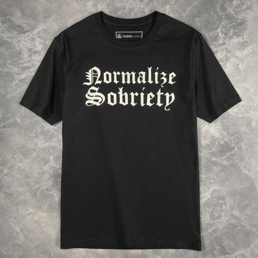 Normalize Sobriety (Front Print) Tee - Soberlands