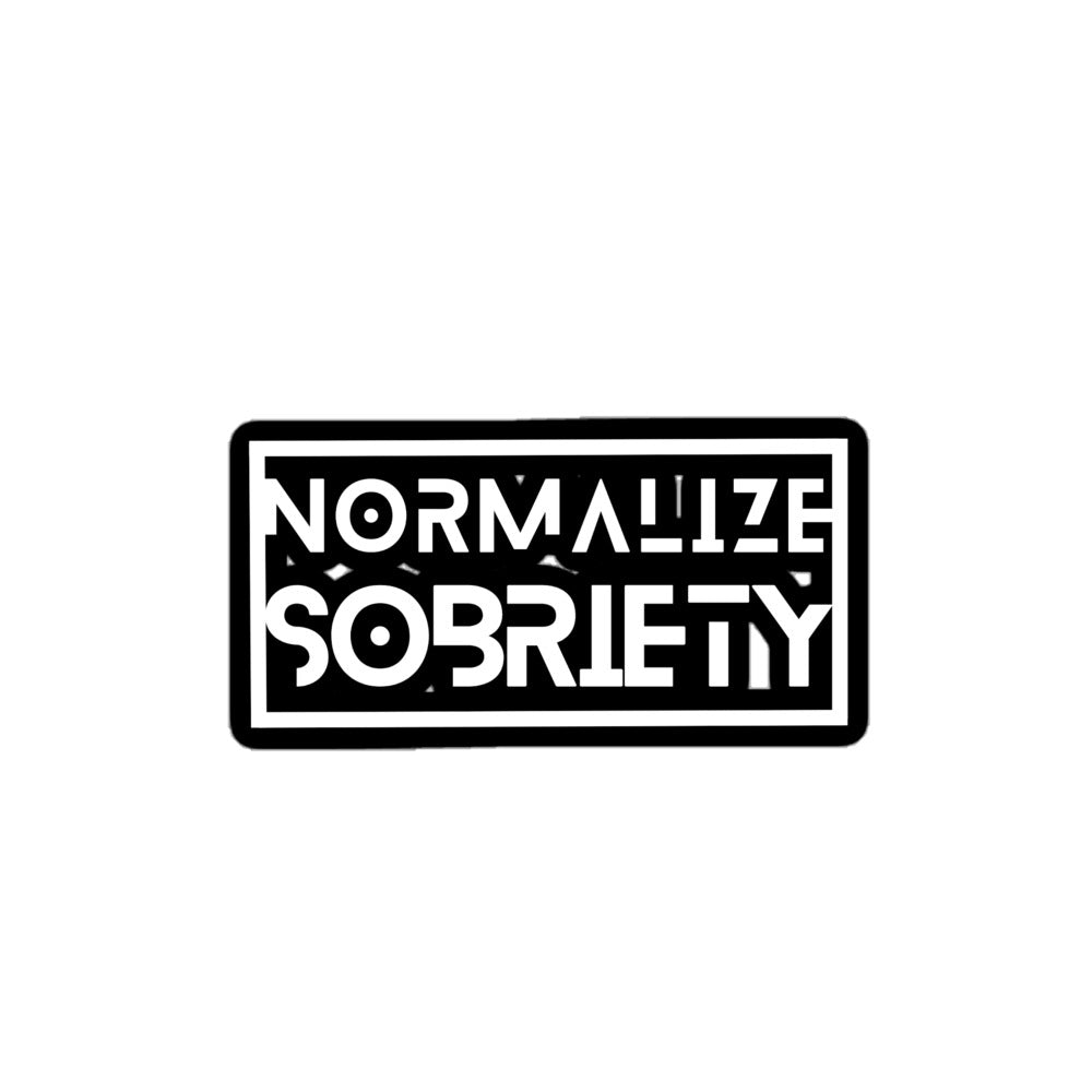Normalize Sobriety White Stickers - Soberlands