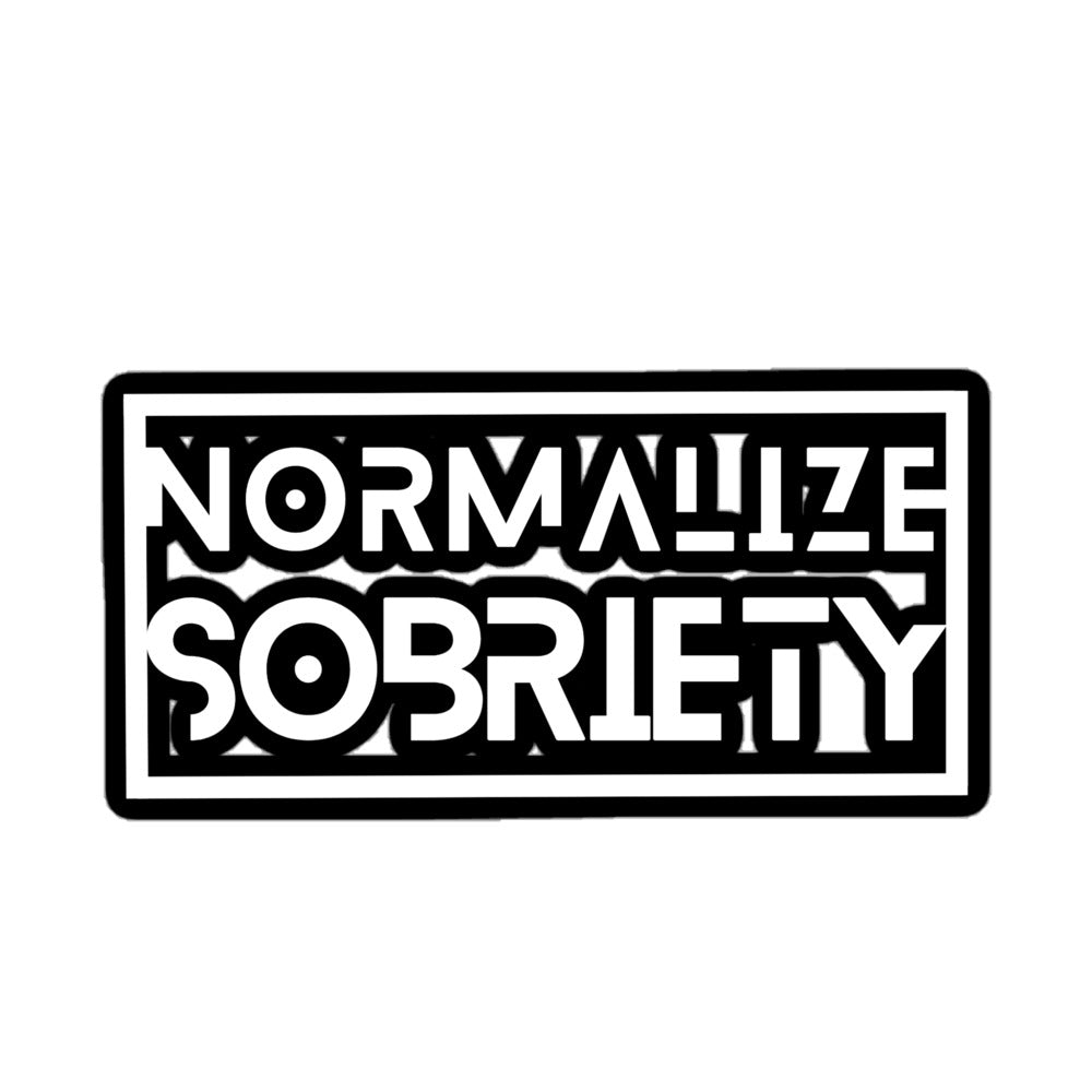 Normalize Sobriety White Stickers - Soberlands