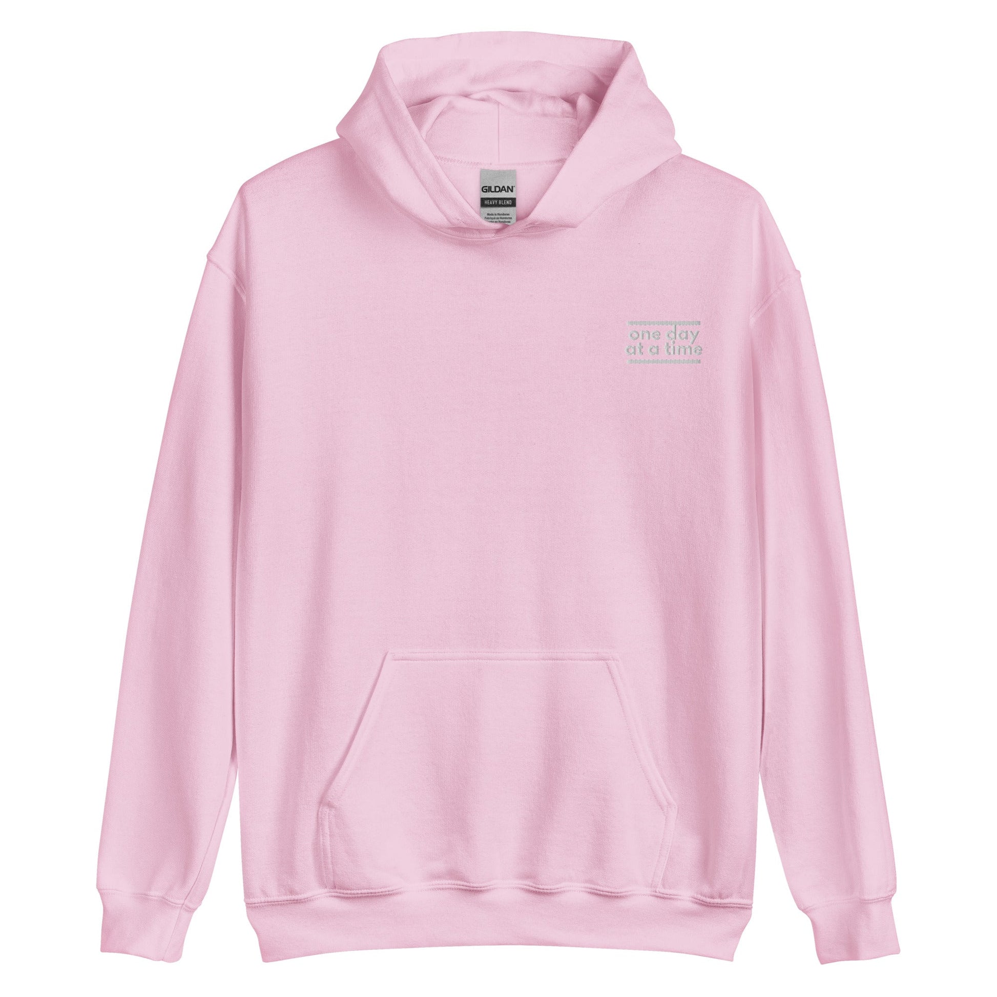 One Day At A Time Embroidered Hoodie - Soberlands