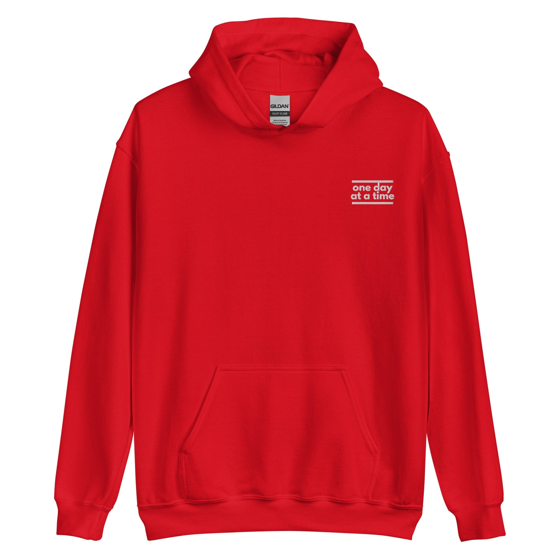 One Day At A Time Embroidered Hoodie - Soberlands