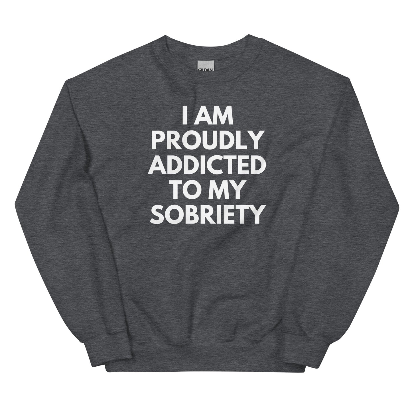 Proudly Addicted To Sobriety Sweatshirt - Soberlands