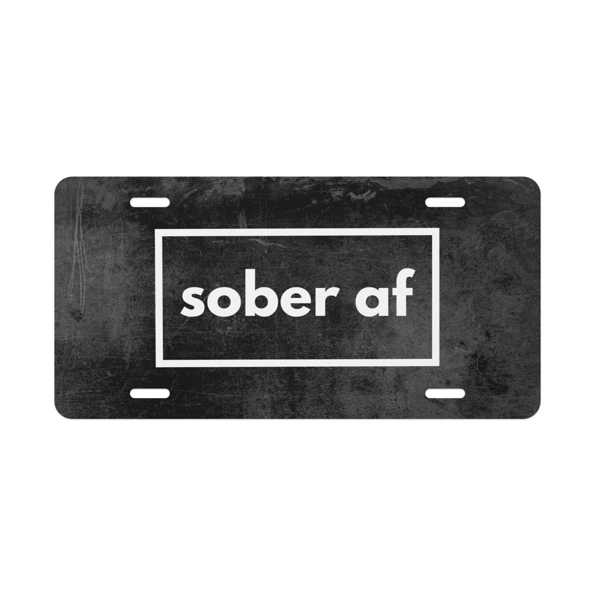 Sober AF License Plate - Soberlands