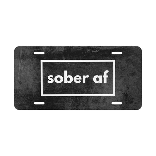 Sober AF License Plate - Soberlands