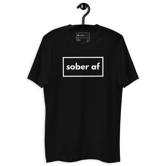 Sober AF Men's Fitted Tee - Soberlands