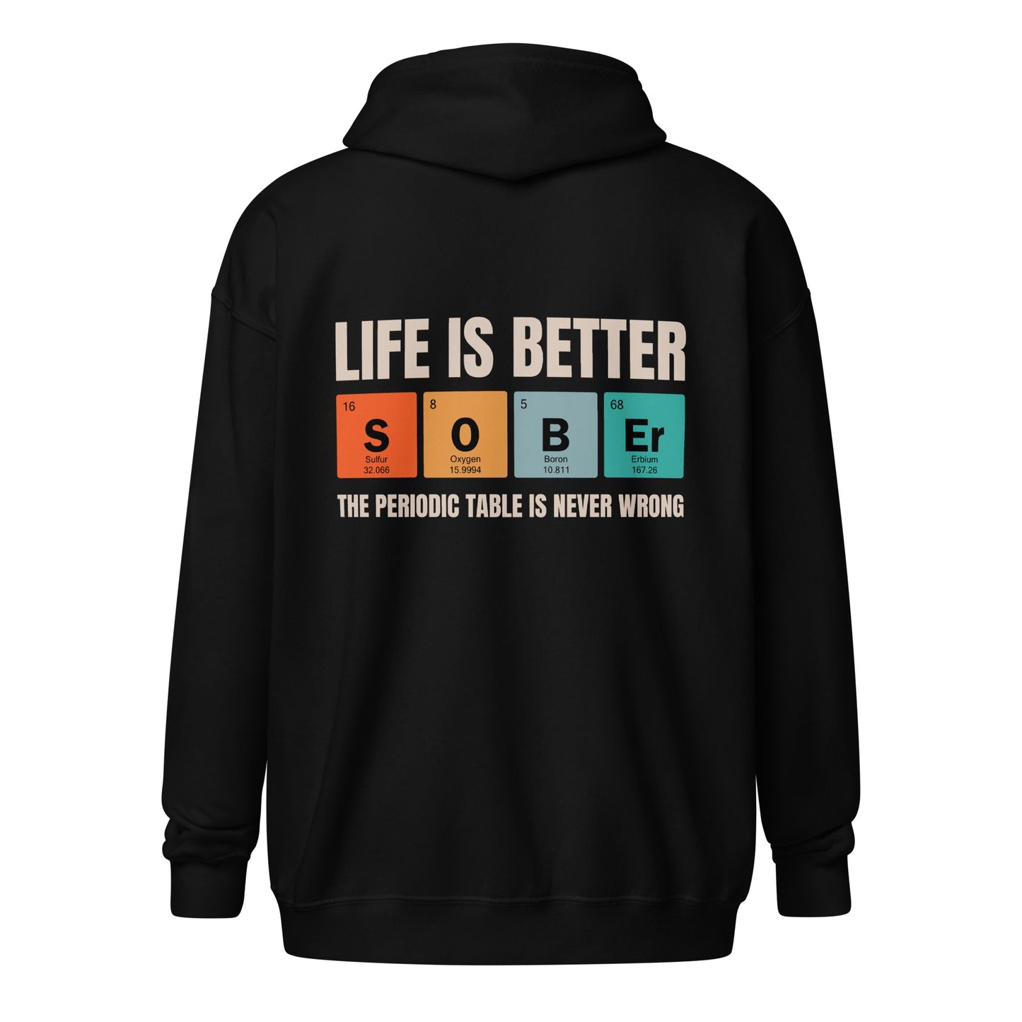 Sober Table (back print) Zip Hoodie - Soberlands