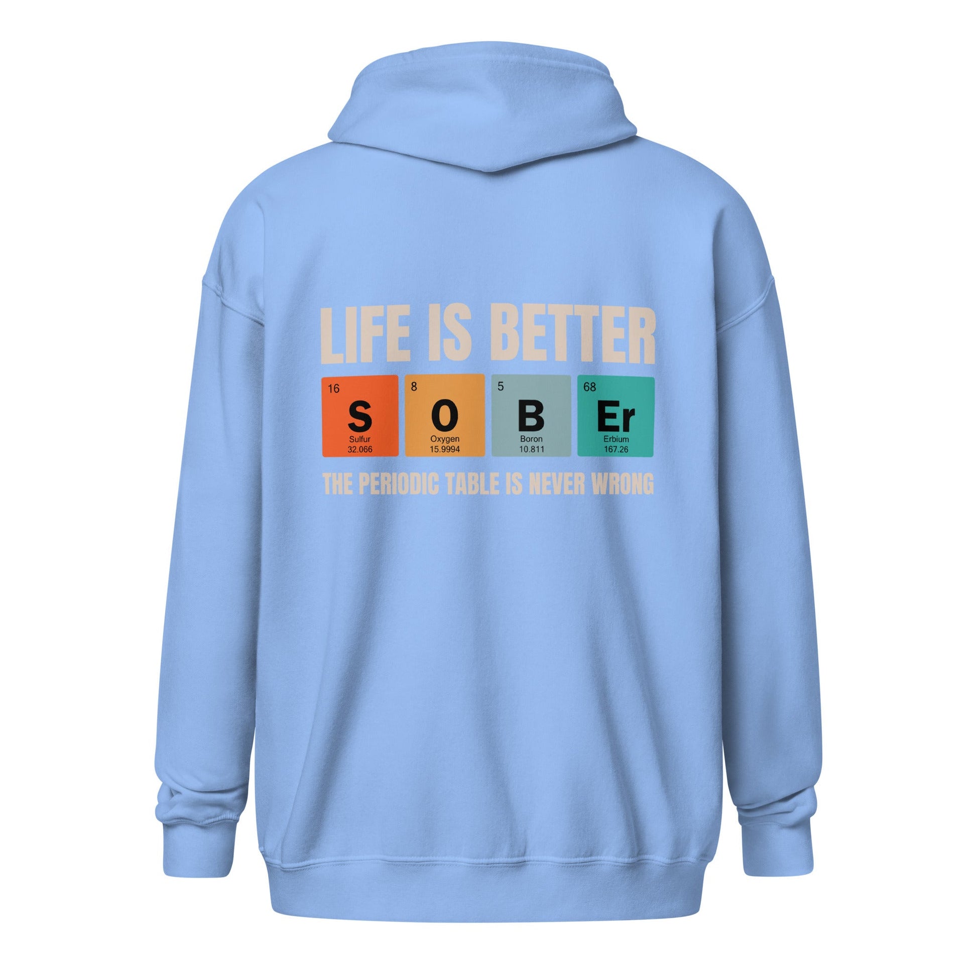 Sober Table (back print) Zip Hoodie - Soberlands