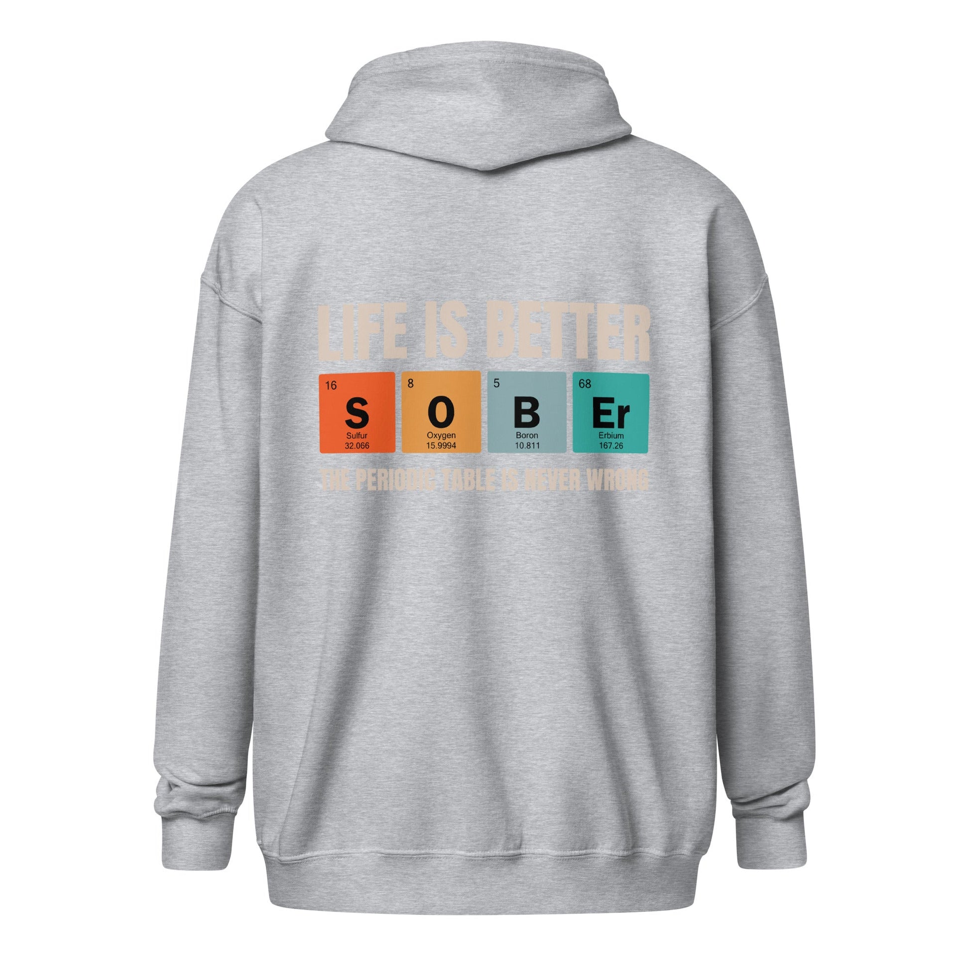 Sober Table (back print) Zip Hoodie - Soberlands