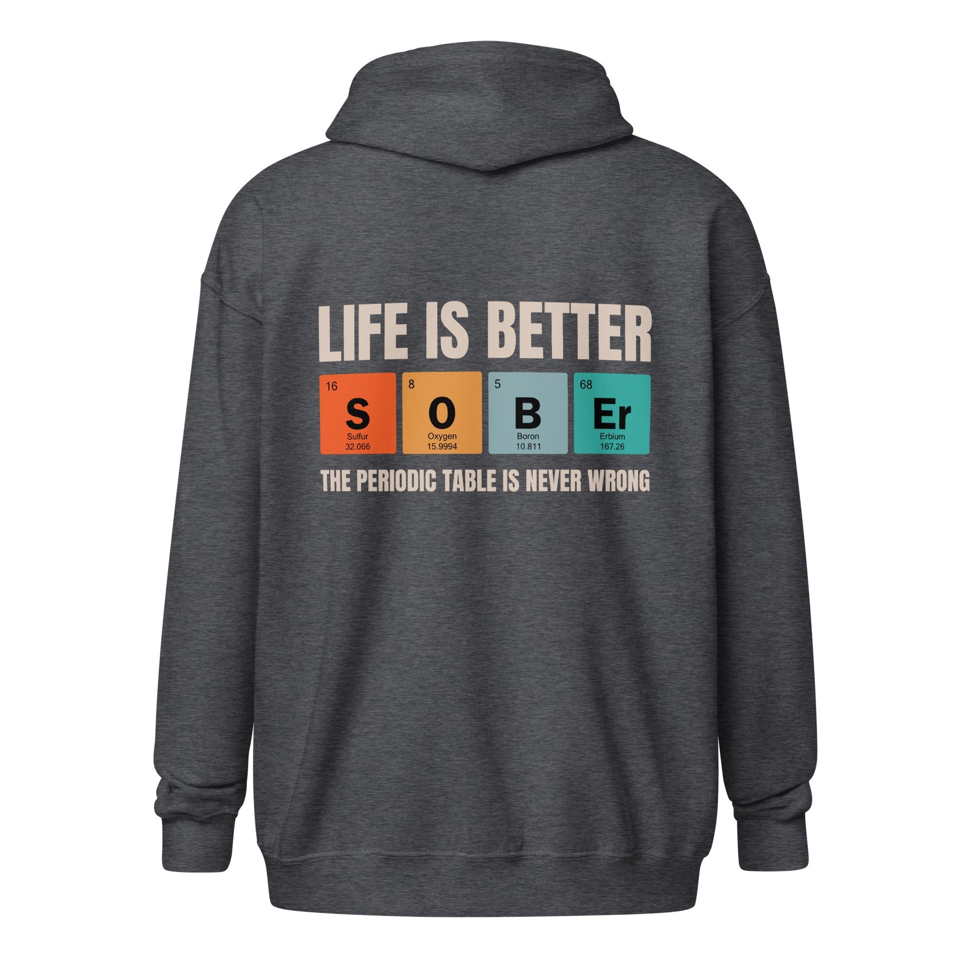Sober Table (back print) Zip Hoodie - Soberlands