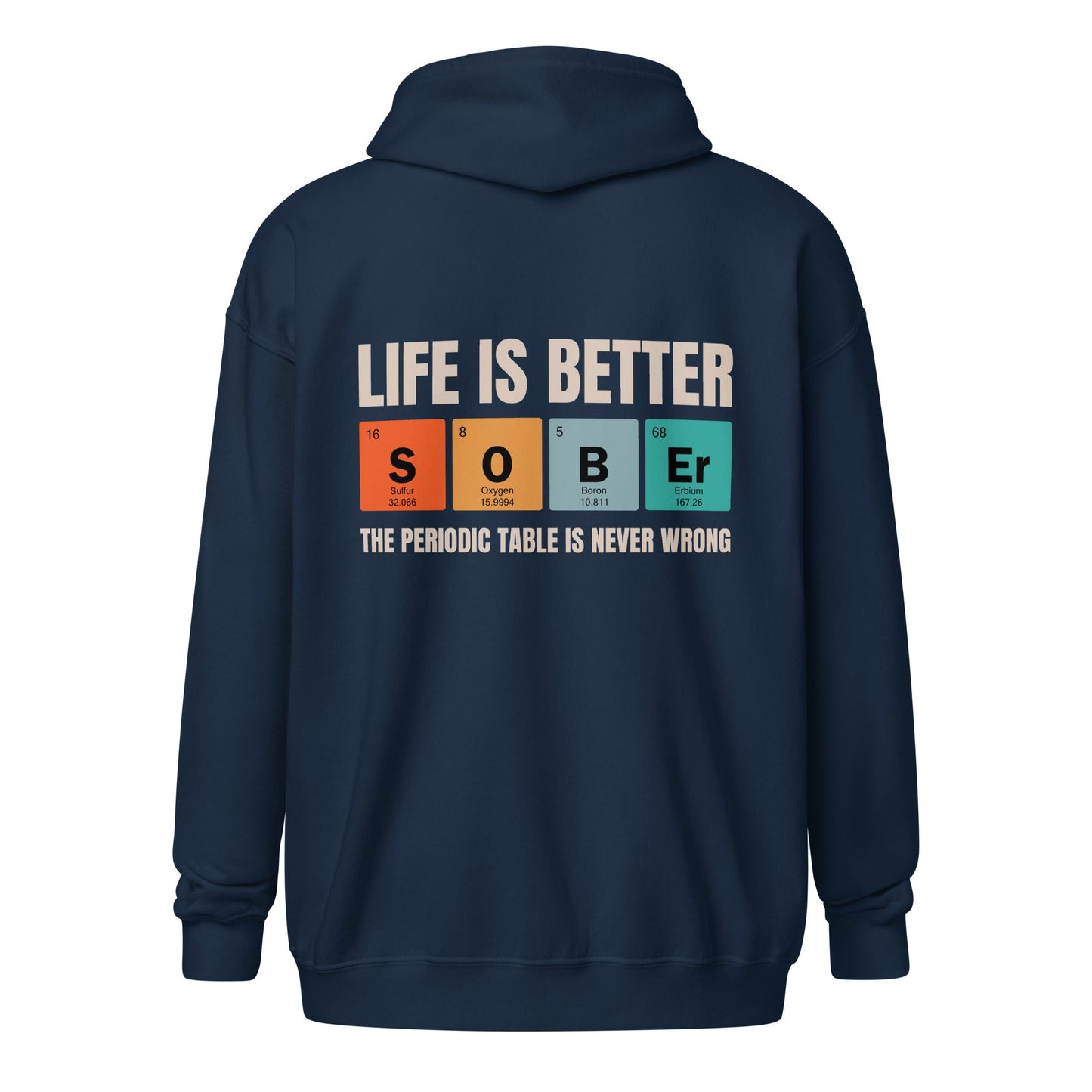 Sober Table (back print) Zip Hoodie - Soberlands