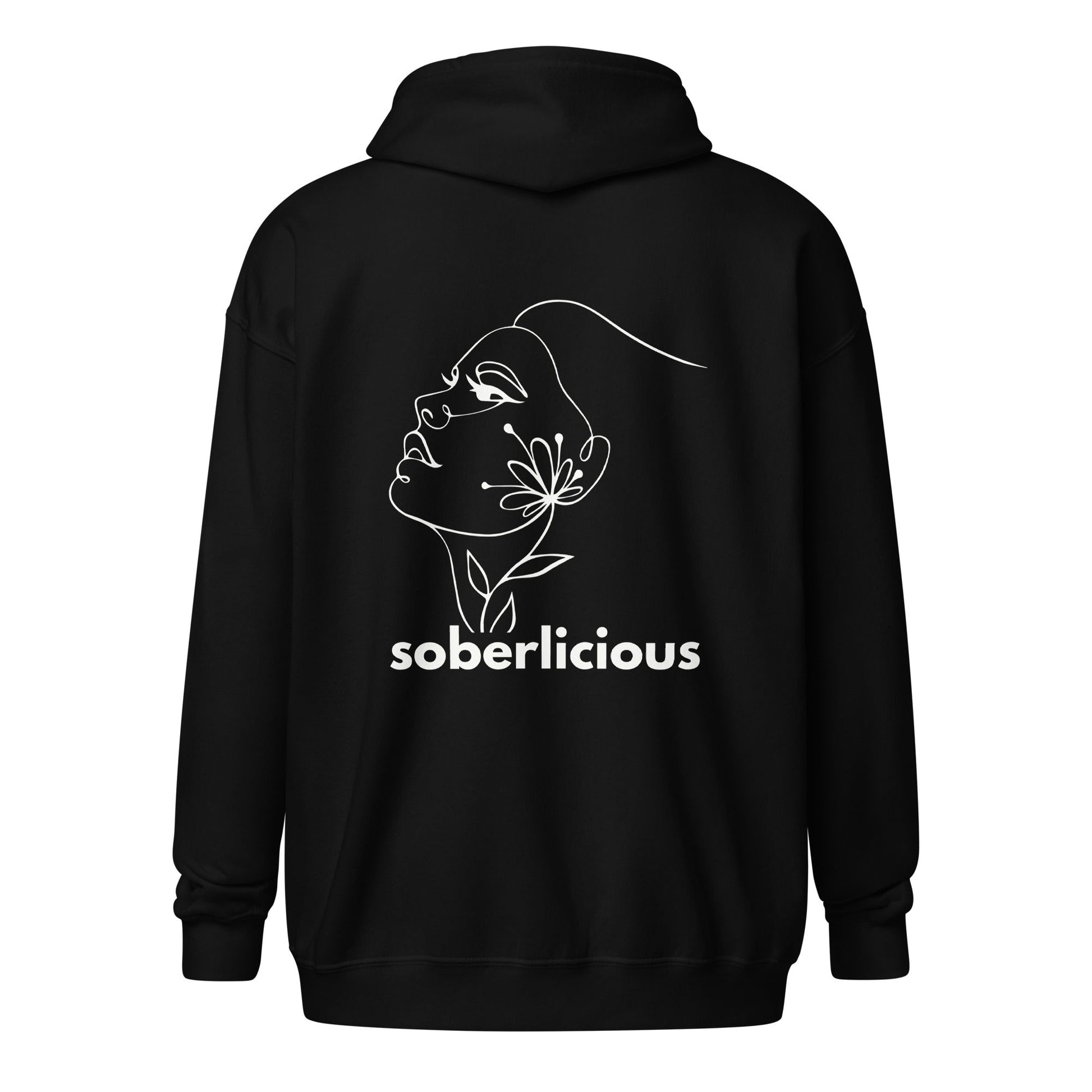 Soberlicious Lines (back print) Zip Hoodie - Soberlands