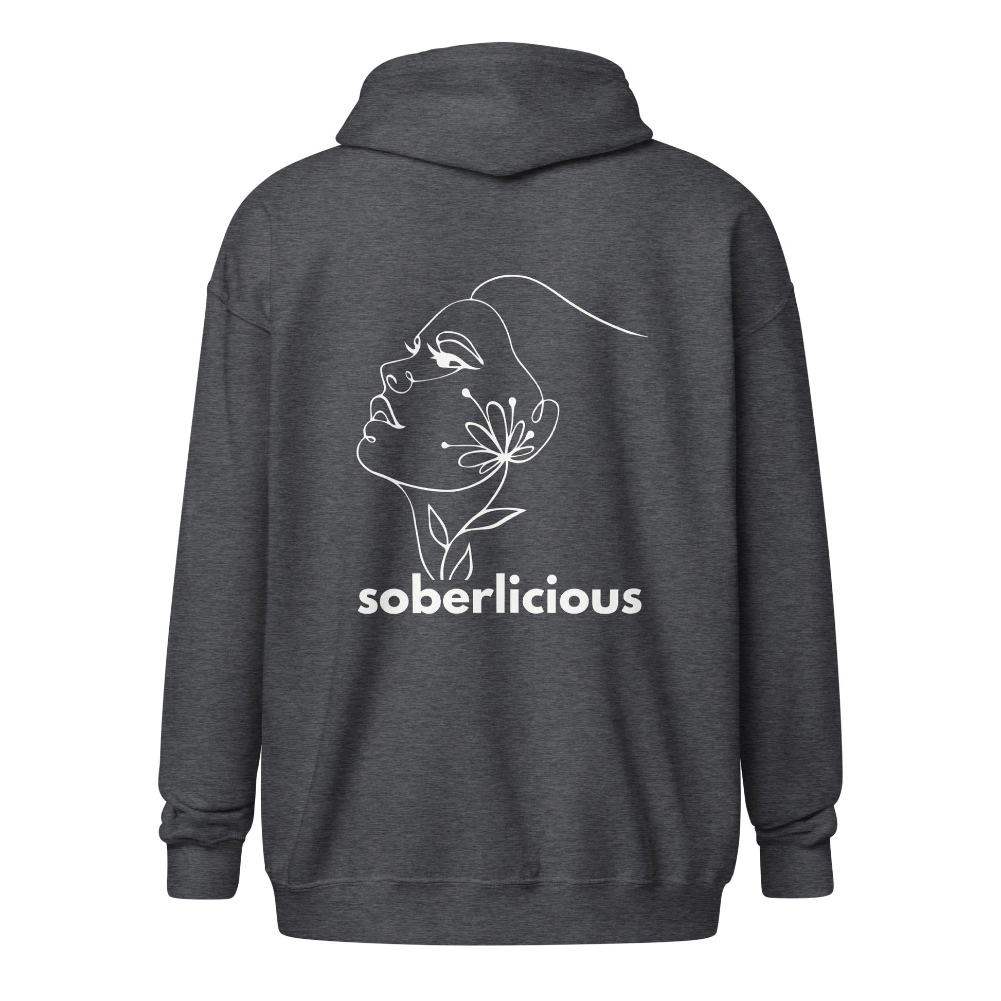 Soberlicious Lines (back print) Zip Hoodie - Soberlands