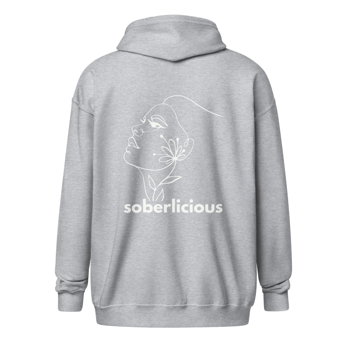 Soberlicious Lines (back print) Zip Hoodie - Soberlands