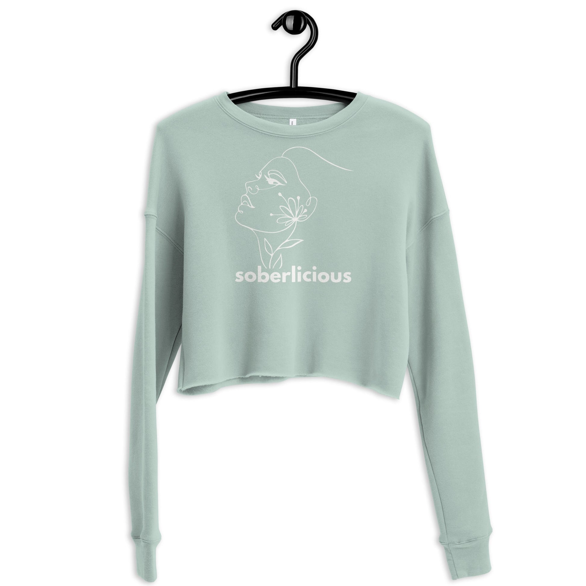 Soberlicious Lines Crop Sweatshirt - Soberlands